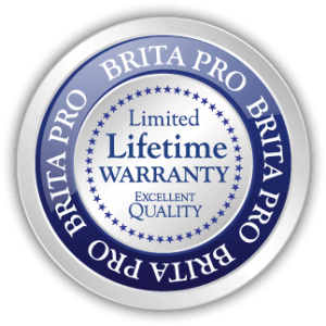 brita pro limited lifetime warranty excellent quality icon badge