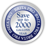 brita pro save 2000 gallons of water per year warranty icon badge