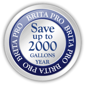 brita pro save 2000 gallons of water per year warranty icon badge