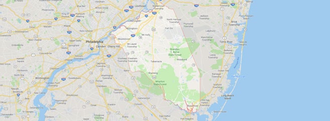 burlington county new jersey map view