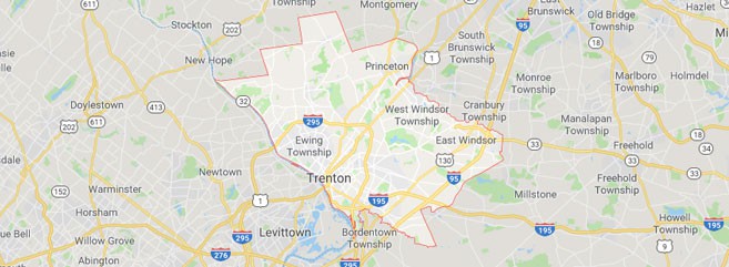 mercer county new jersey map view