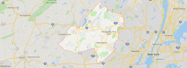 morris county new jersey map view