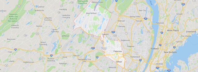 passaic county new jersey map view
