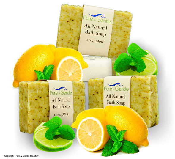 citrus mint lemons limes peppermint soap product image
