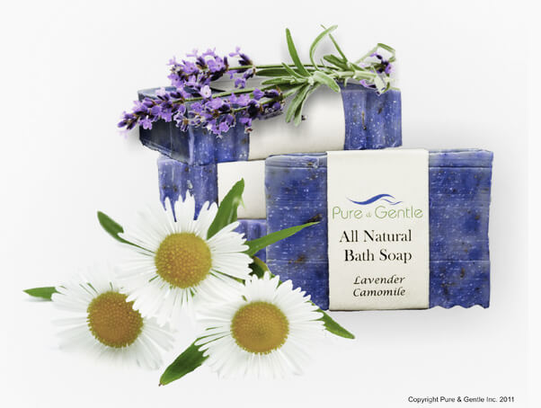 lavender camomile plants and soap product image