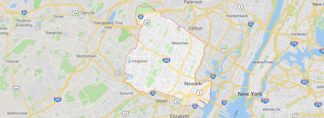 essex county new jersey map view