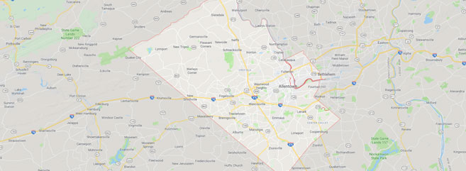 lehigh count pennsylvania map view