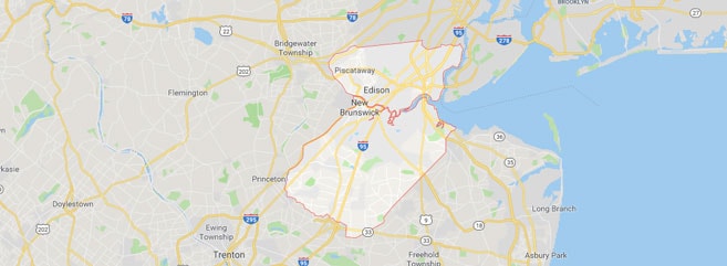 middlesex county new jersey map view