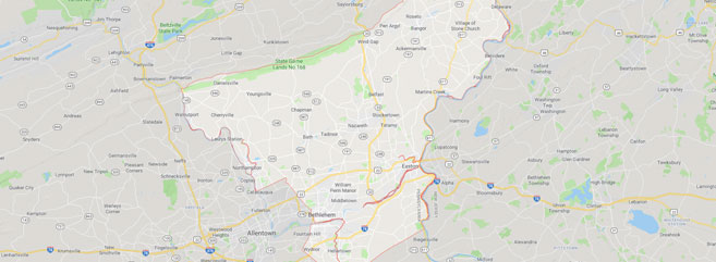 northampton county pennsylvania map view