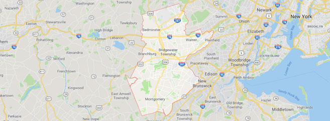 somerset county new jersey map view